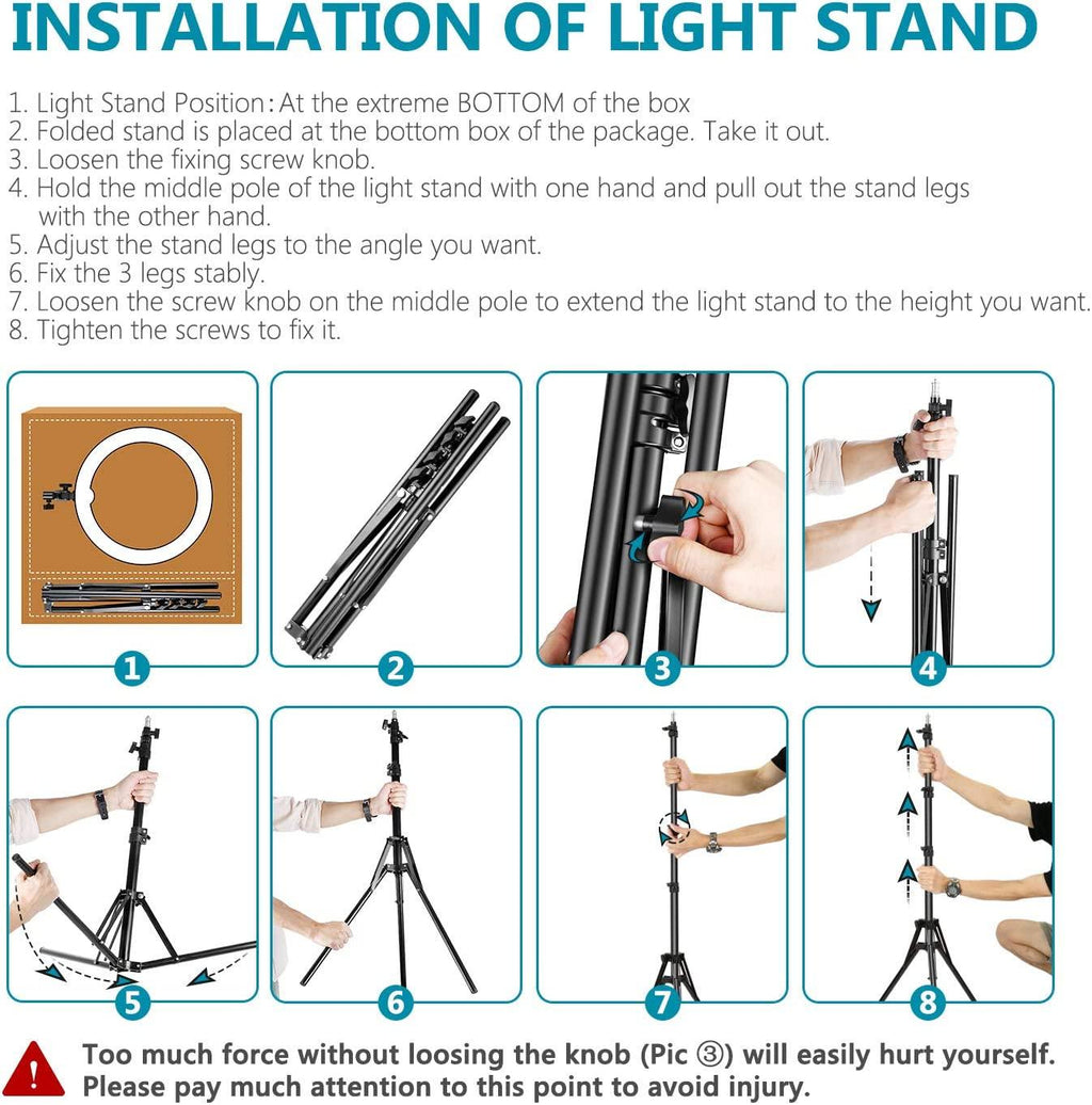 Neewer Camera Photo Video Light Kit: 18 Inches/48 Centimeters Outer 55W