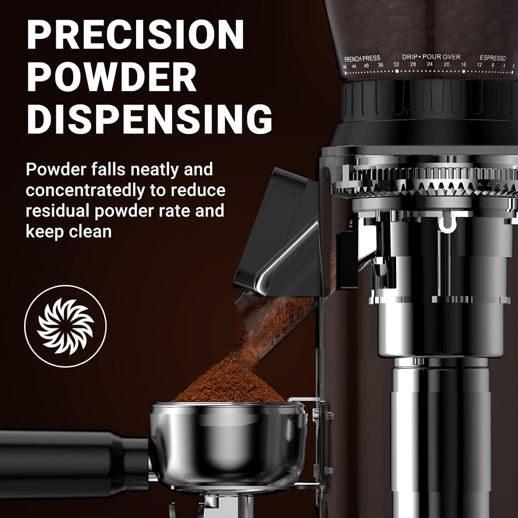 AMZCHEF Conical Burr Electric Coffee Grinder