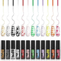 Kredioo Gel Nail Polish Liner Nail Art 12 Colors Painted Gels Kit Neon
