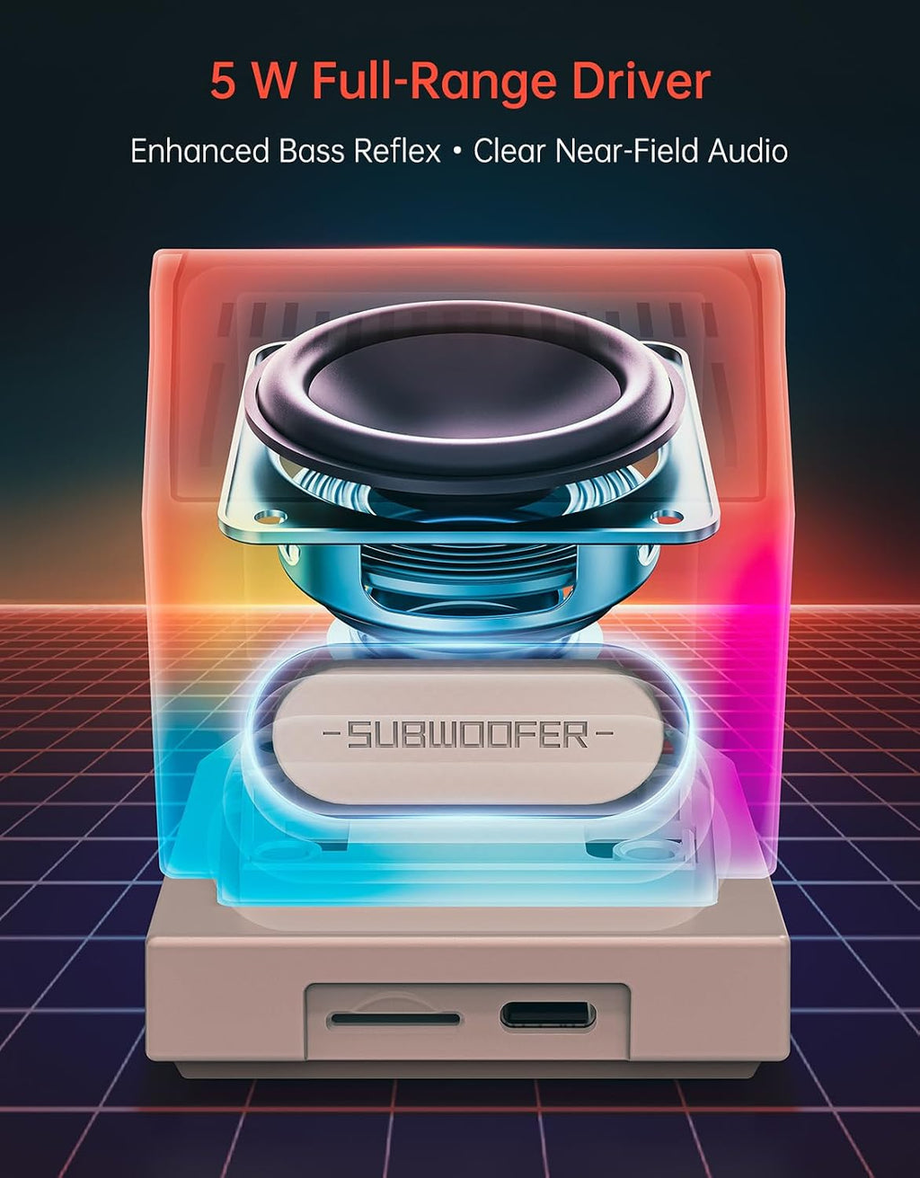 Divoom MiniToo Retro PC-Style Computer Speaker