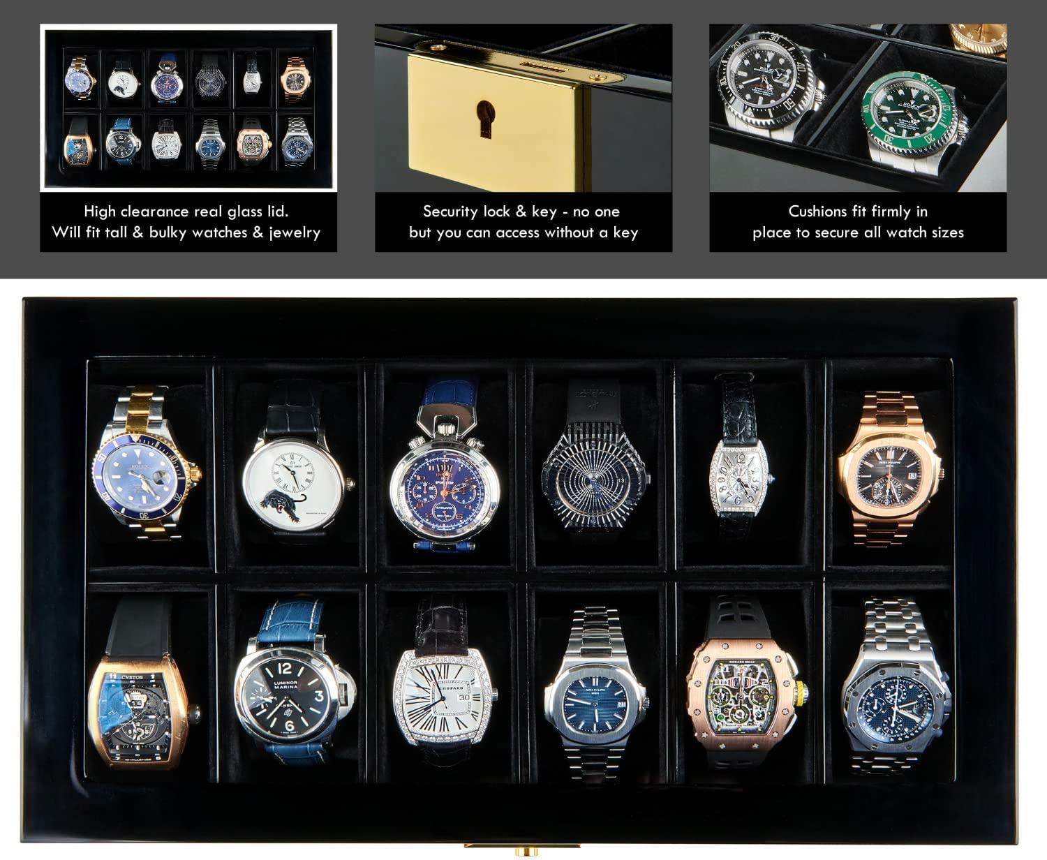Luxury 12 Slot Watch Box Organizer