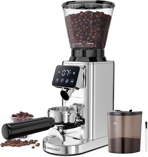 AMZCHEF Conical Burr Electric Coffee Grinder