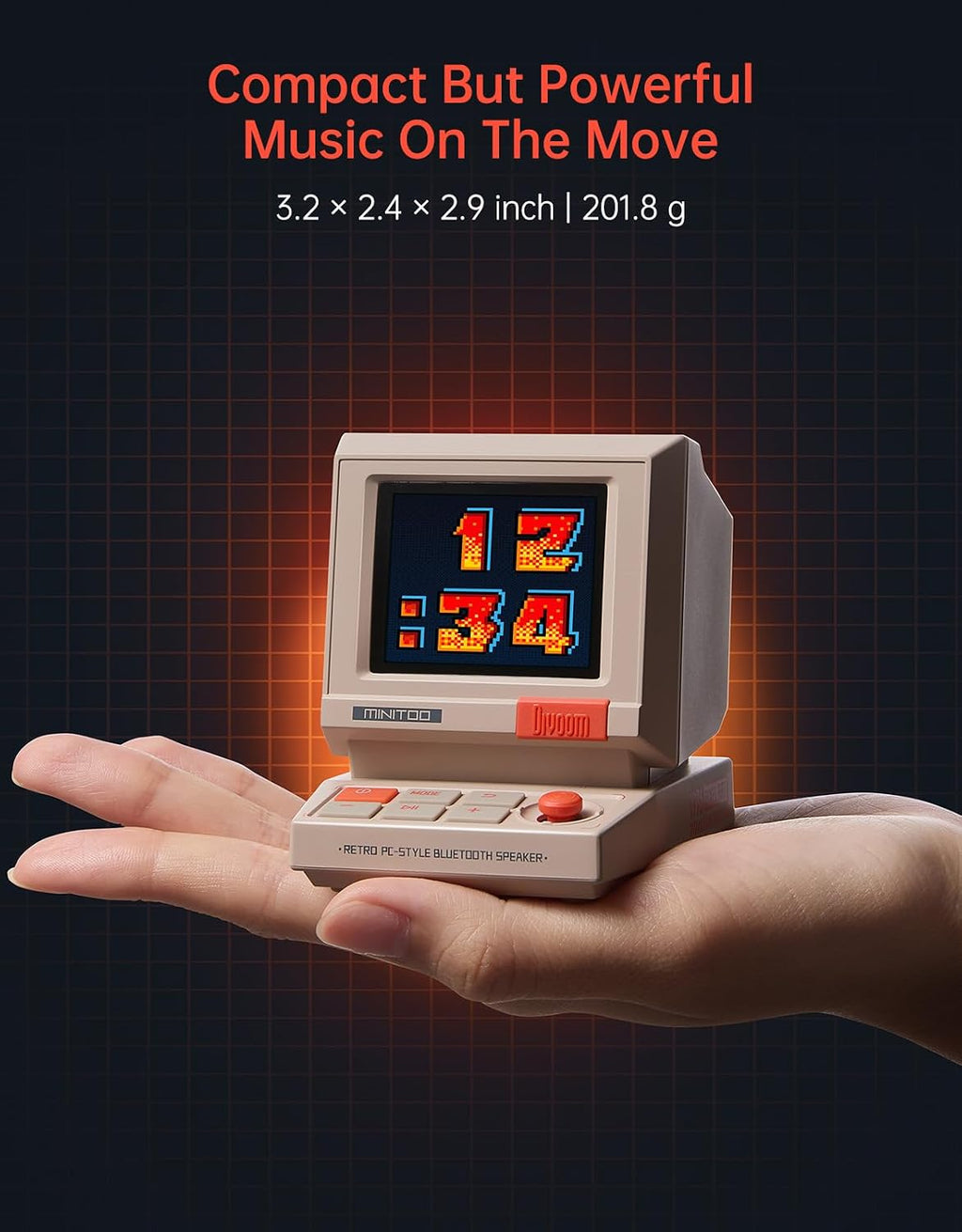 Divoom MiniToo Retro PC-Style Computer Speaker