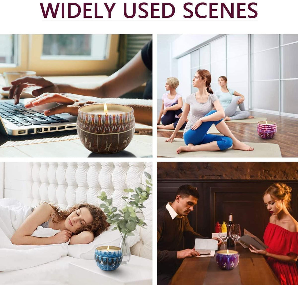 Scented Candles Bisenghy 4.4 Oz 100% Natural Soy Wax Scented Candle