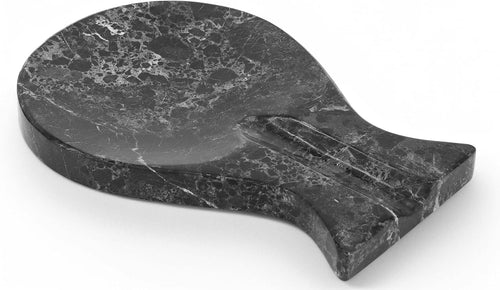 RADICALn Spoon Rest Handmade Marble Black Spatula Fork Ladle Utensil Rest Keeper - Non Wood Non Metal Cooking Spoon Organizer - Stove Top Chef