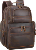 Ashcroft™ Vintage Leather Laptop Backpack — 15.6″ Business Rucksack