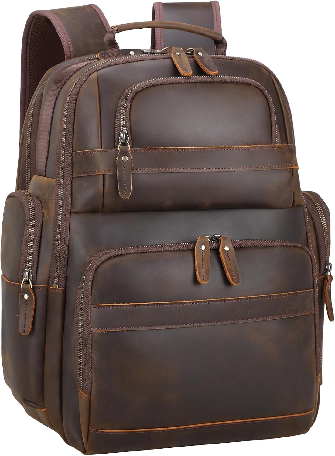 Ashcroft™ Vintage Leather Laptop Backpack — 15.6″ Business Rucksack