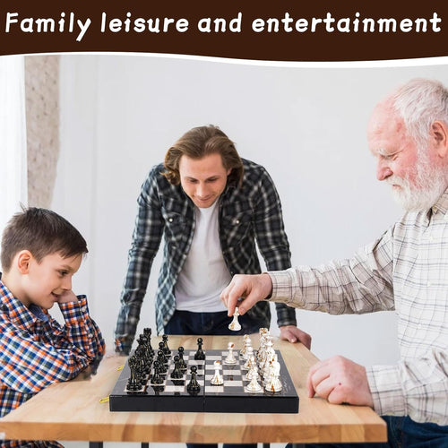 15" Large Chess Set for Adults Kids with Weighted Acrylic Ch
