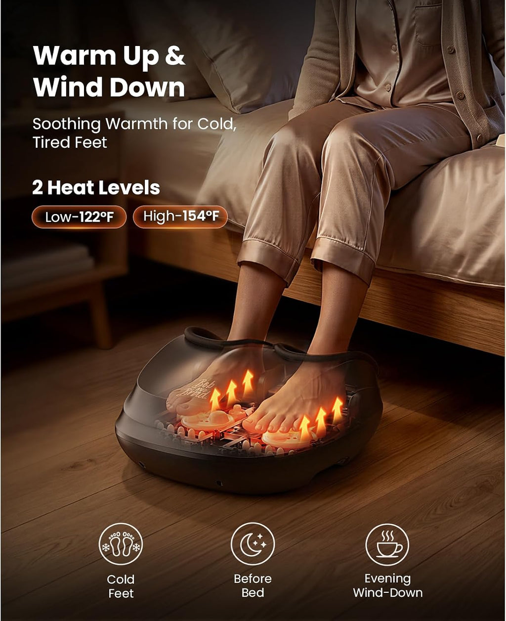 BOB AND BRAD Shiatsu Foot Massager Lite with Heat and Remote