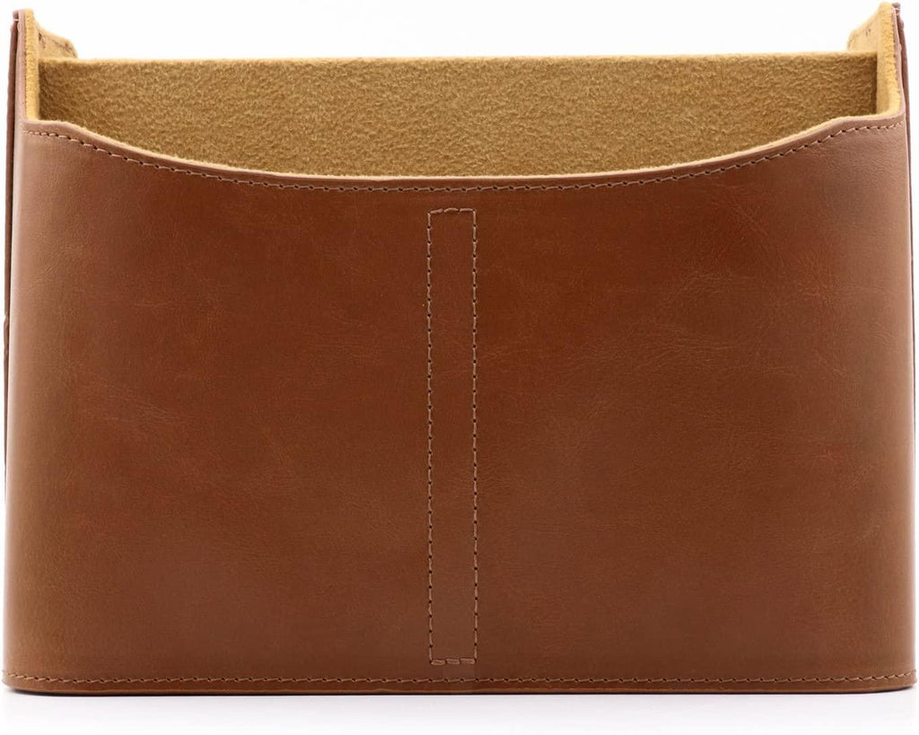 Leather Remote Control Organizer and Caddy with Tablet Slot