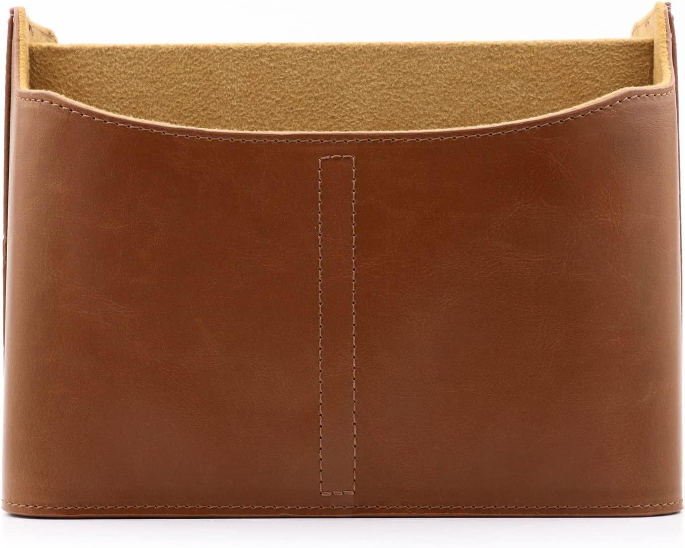 Leather Remote Control Organizer and Caddy with Tablet Slot