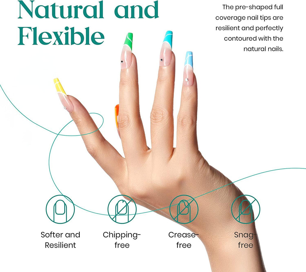 Beetles Nail Tips and Glue Gel Nail Kit
