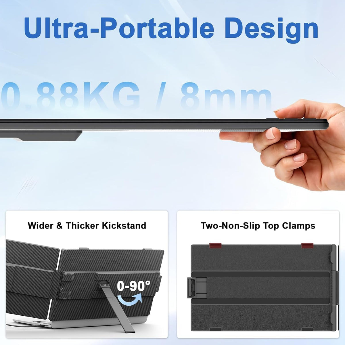 KEFEYA Laptop Screen Extender 14" FHD 1080P Full HD IPS Port