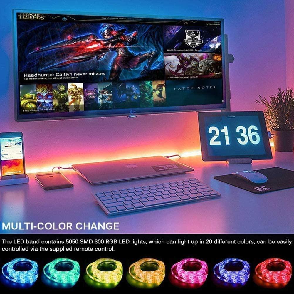 LED Strips Lights Color Changing Full Kit with 44-Keys RF Remote