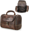 Ridgeway™ Full-Grain Leather Dopp Kit — Dark Coffee Vintage