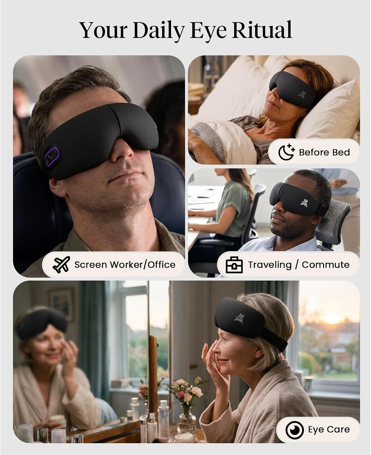 BOB AND BRAD EYEFLOW Eye Massager with Chip Cooling and Heat