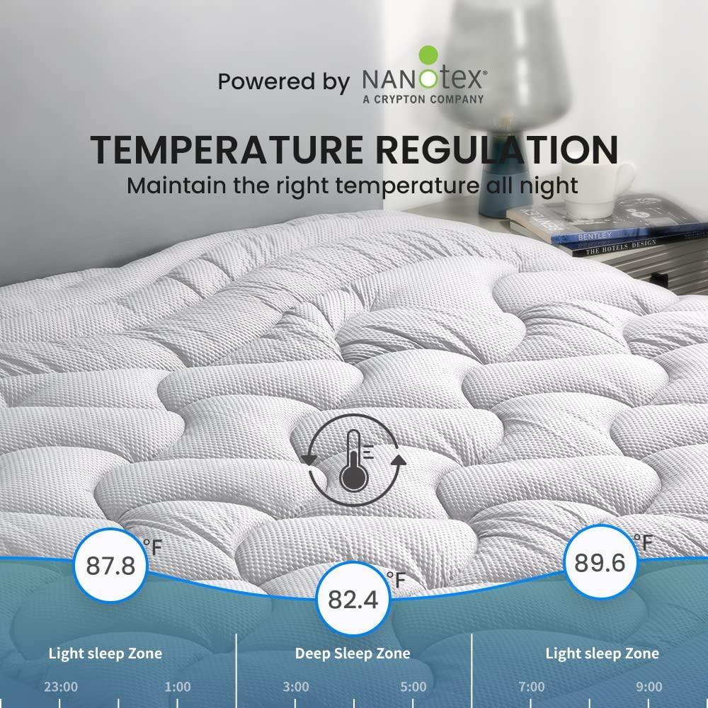 SLEEP ZONE King Size Cooling Mattress Pad