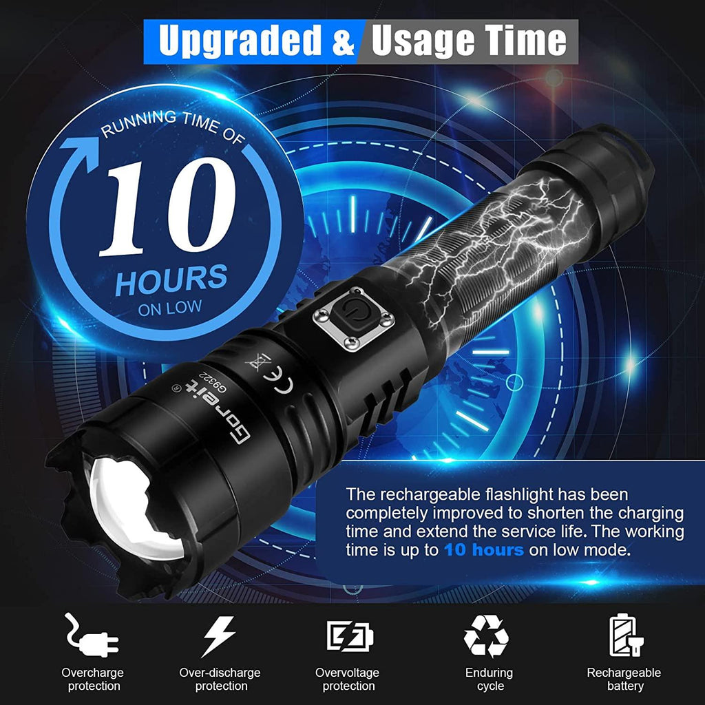 Flashlights High Lumens Rechargeable