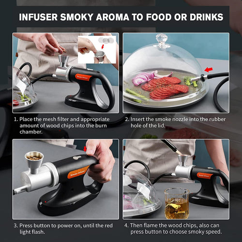 Cocktail Smoker Gun Kit with Wood Chips