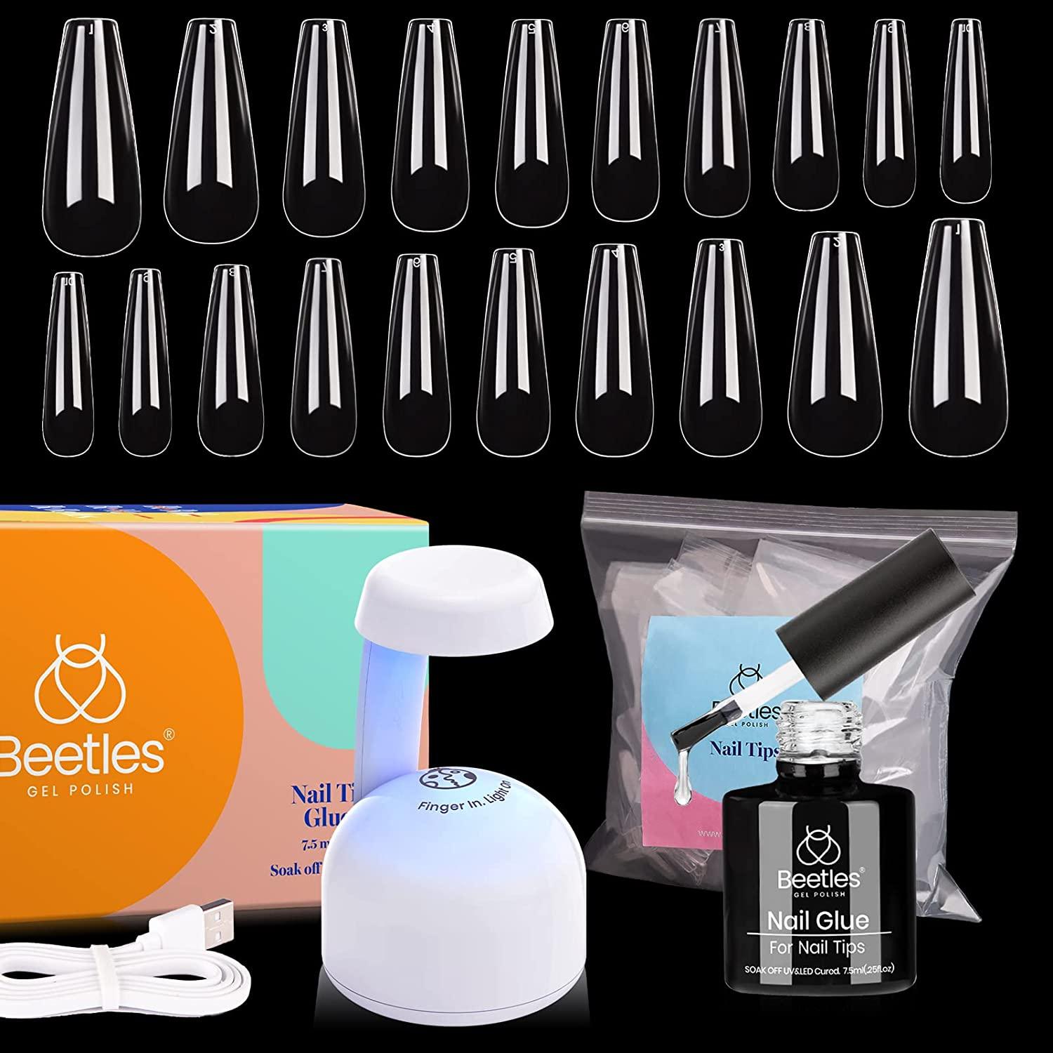 Beetles Nail Tips and Glue Gel Nail Kit