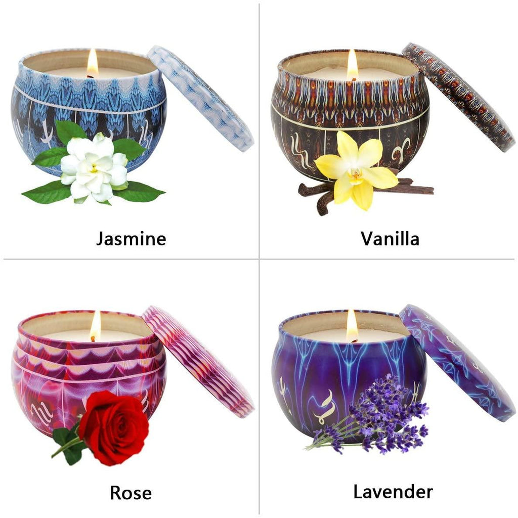 Scented Candles Bisenghy 4.4 Oz 100% Natural Soy Wax Scented Candle