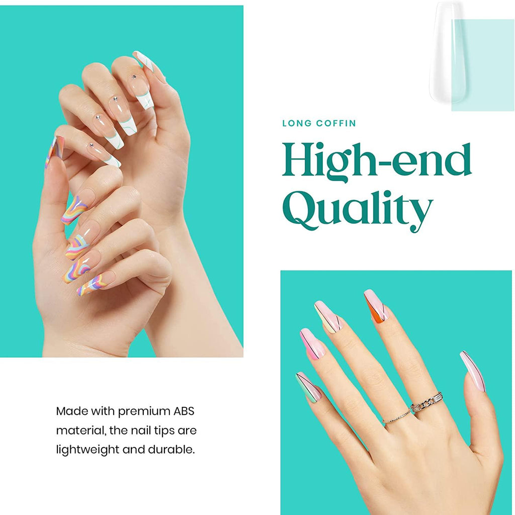 Beetles Nail Tips and Glue Gel Nail Kit