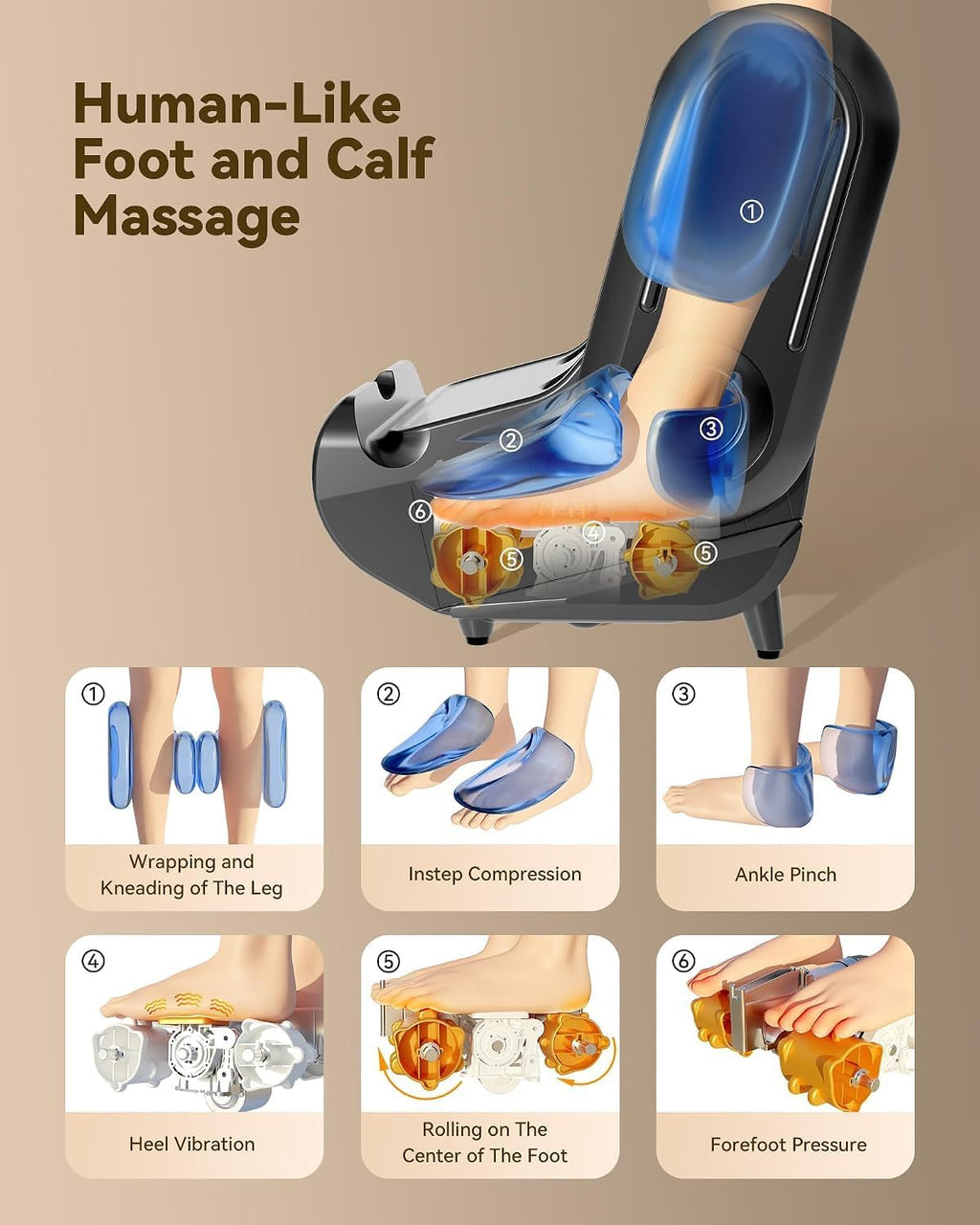2 in 1 Shiatsu Foot Massager Machine