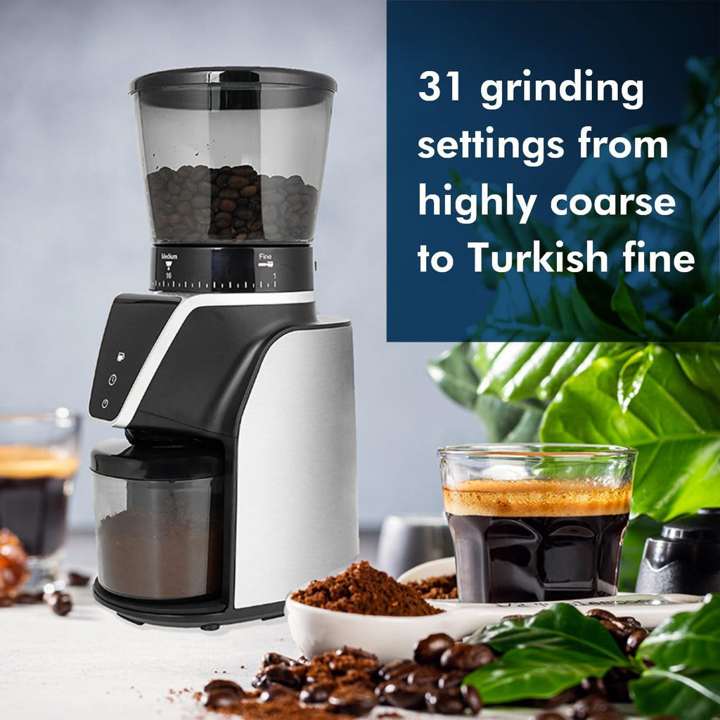 Healthy Choice Electric Burr Coffee Grinder - 31 Grind Setti