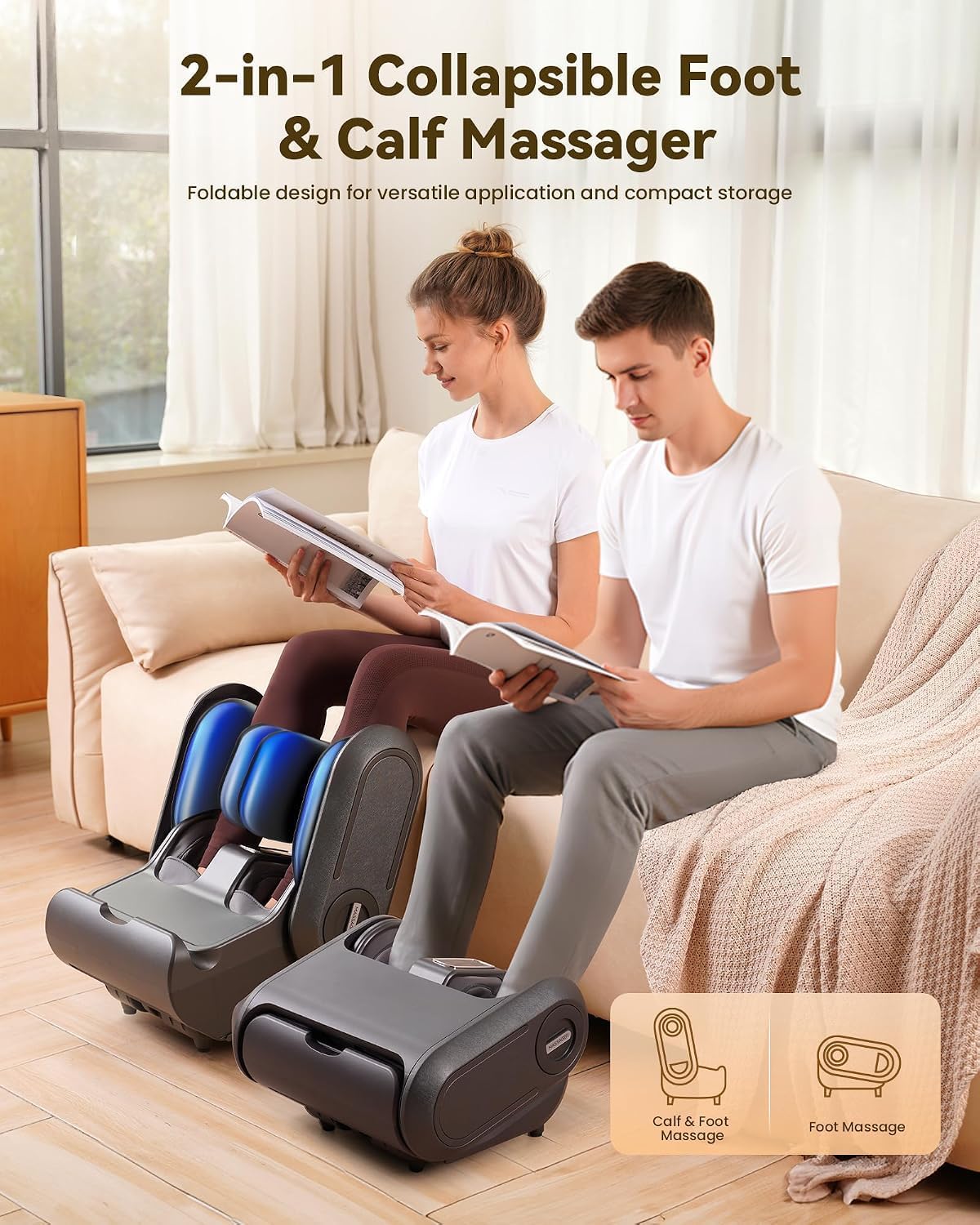 2 in 1 Shiatsu Foot Massager Machine