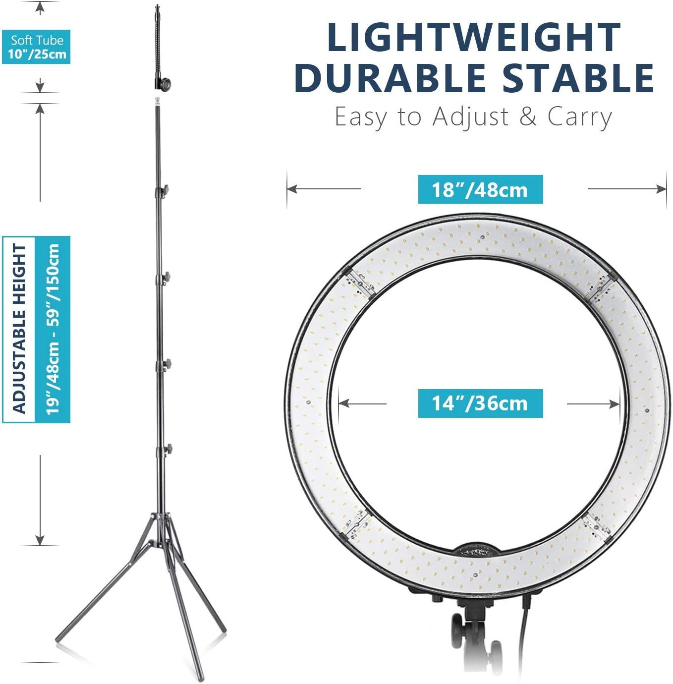 Neewer Camera Photo Video Light Kit: 18 Inches/48 Centimeters Outer 55W