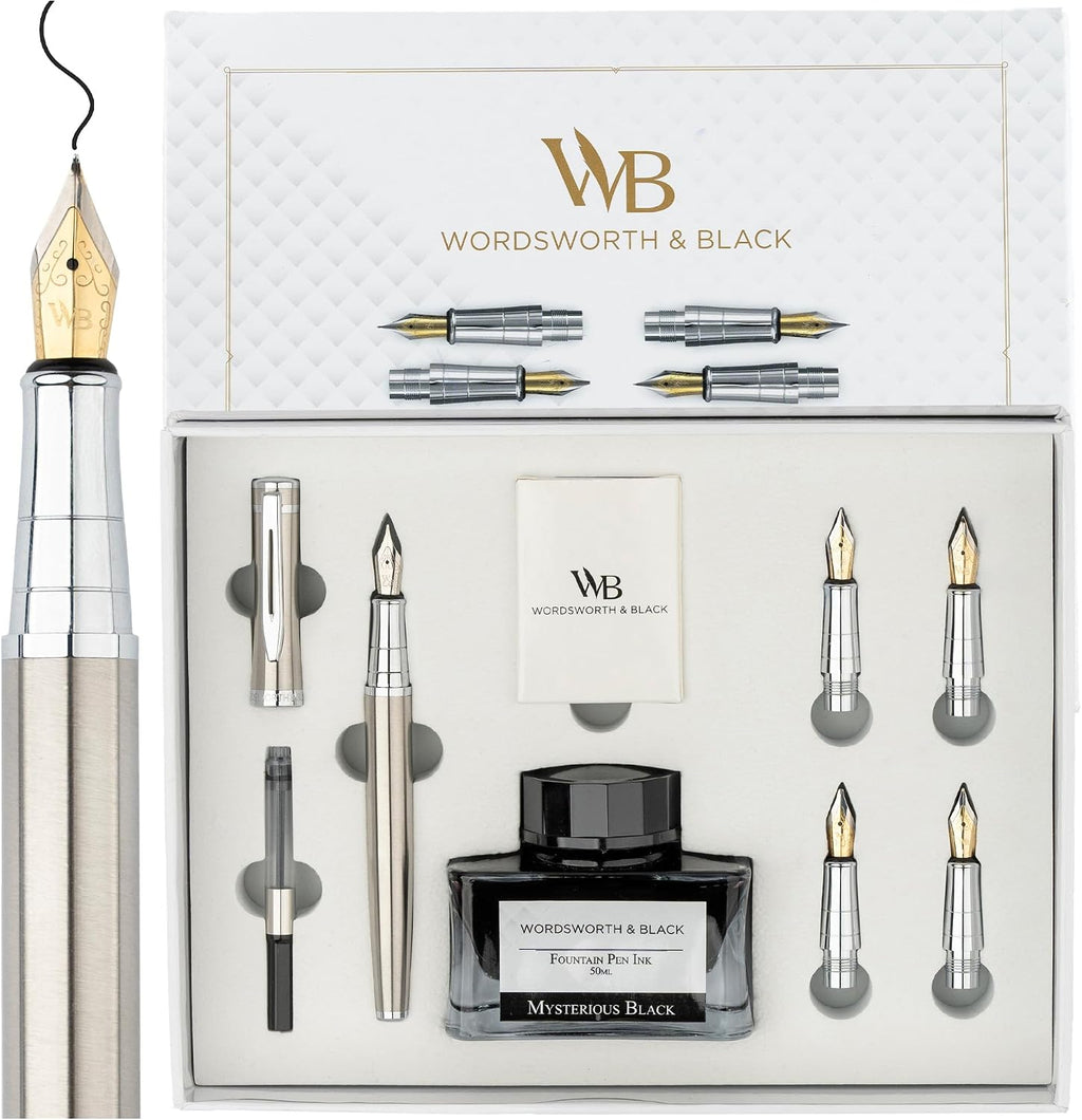 Wordsworth & Black Luxury Fountain Pen Set for Writing
