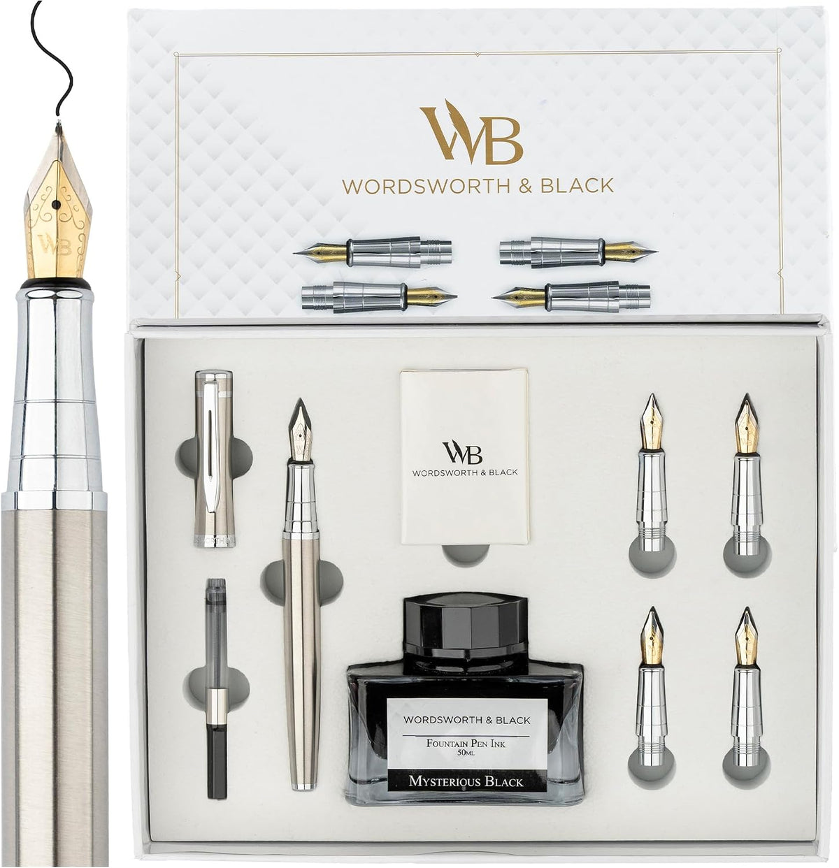 Wordsworth & Black Luxury Fountain Pen Set for Writing