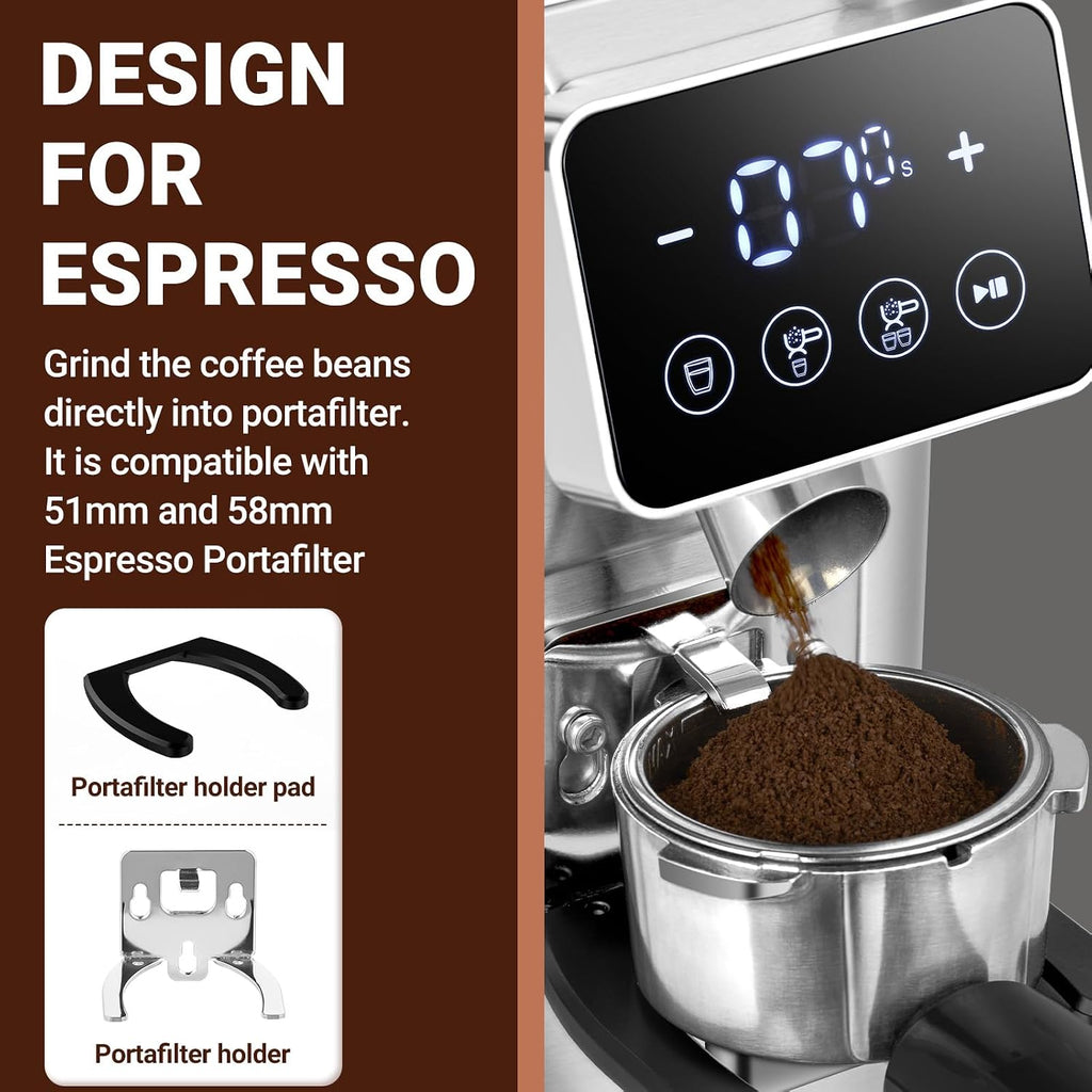 AMZCHEF Conical Burr Electric Coffee Grinder