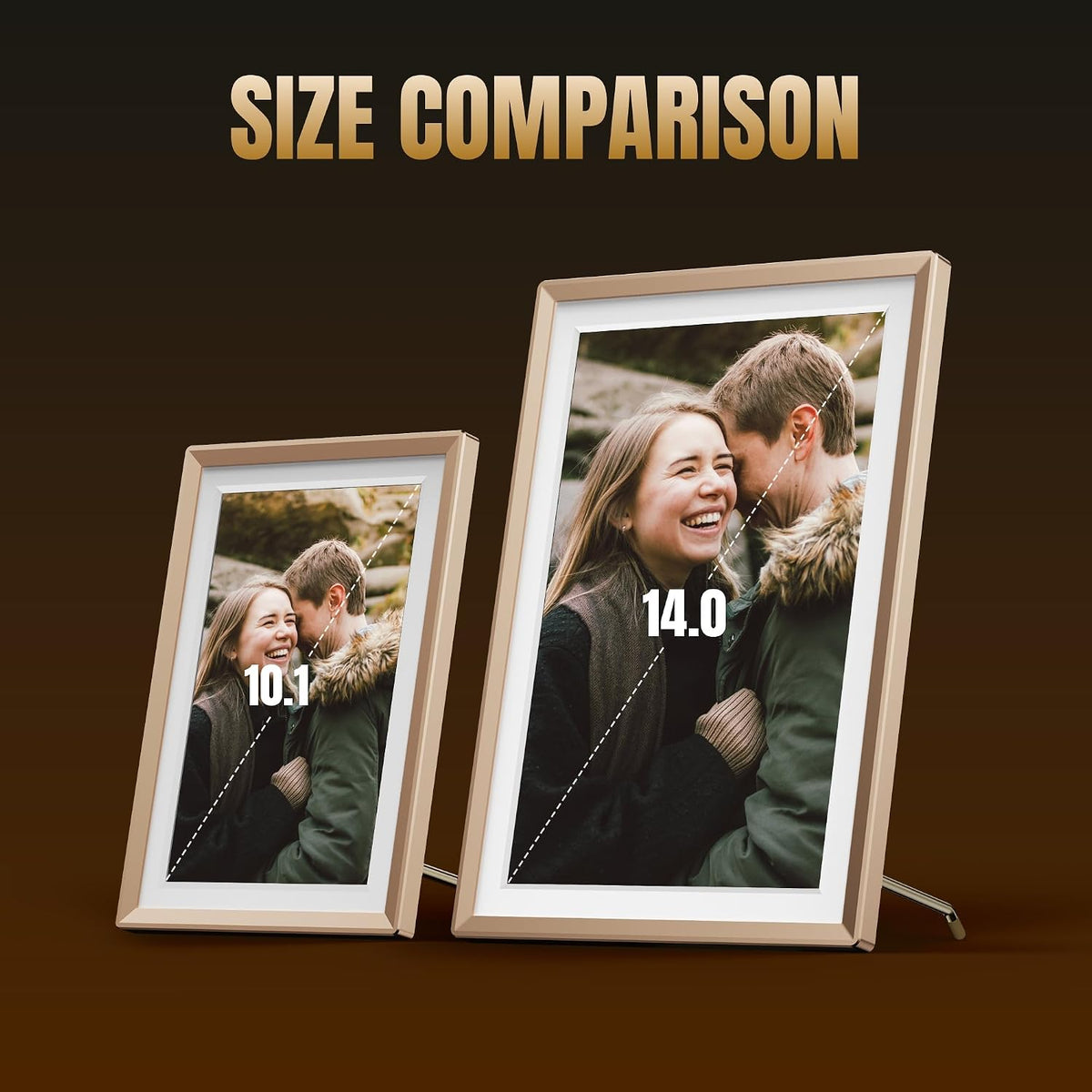 ARZOPA WiFi Digital Picture Frame 10.1" HD IPS Touch Screen 