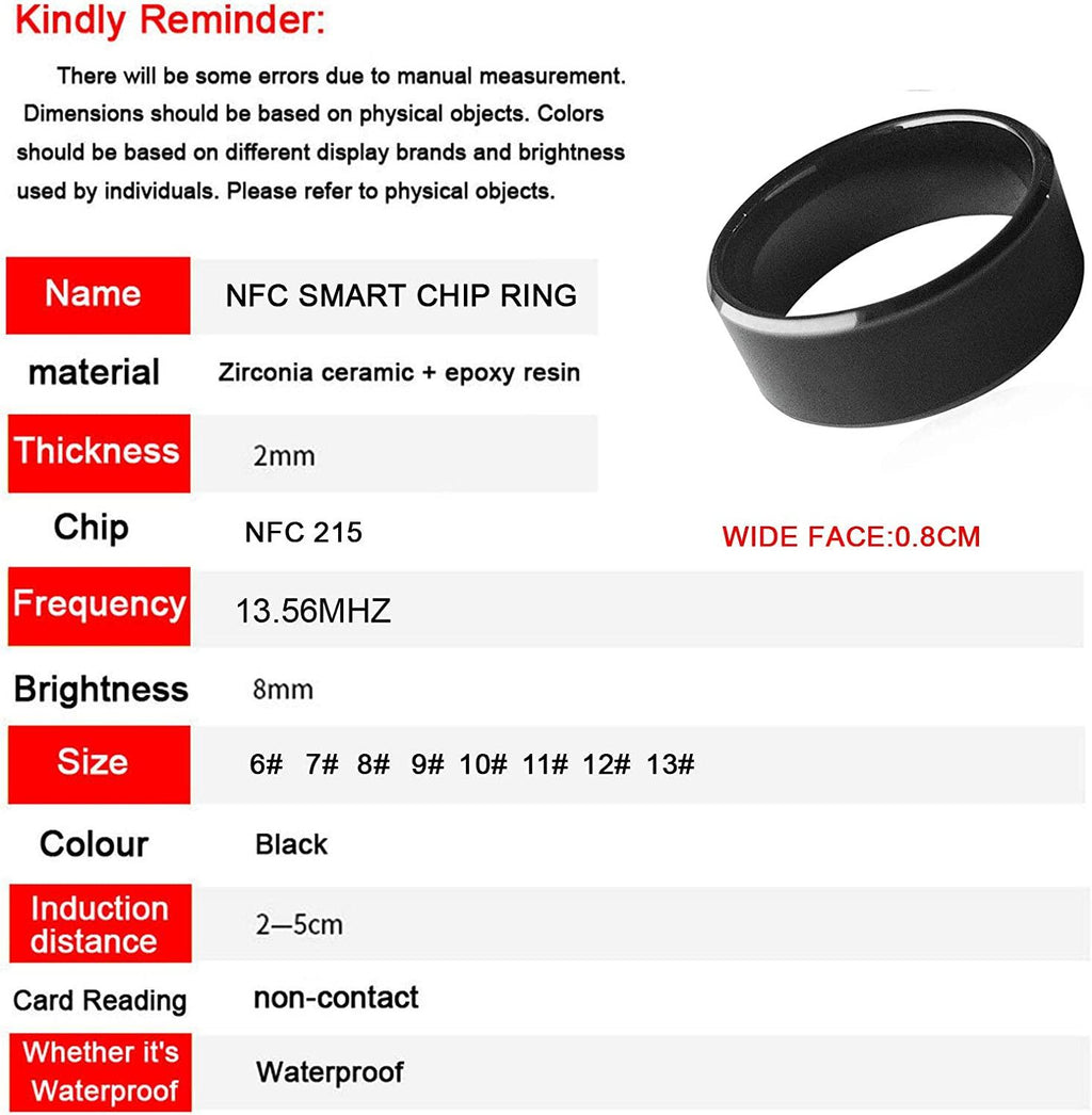 HECERE Waterproof Ceramic NFC Ring