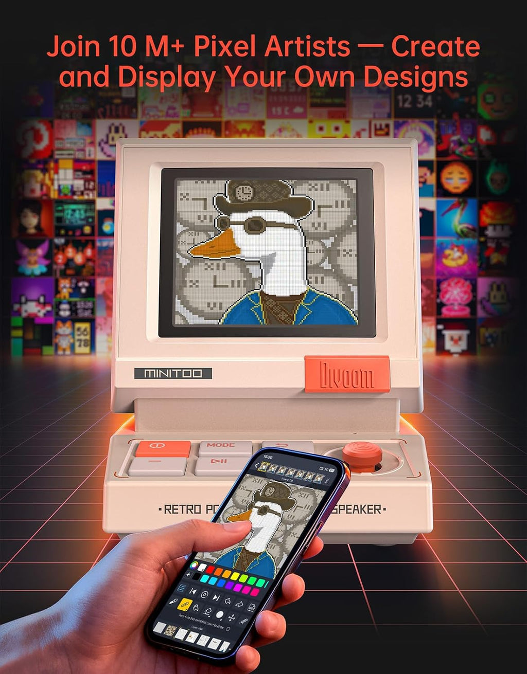 Divoom MiniToo Retro PC-Style Computer Speaker