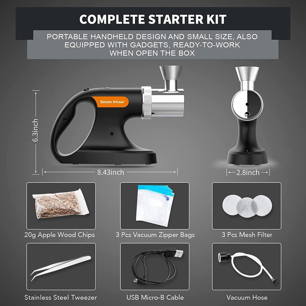 Cocktail Smoker Gun Kit with Wood Chips