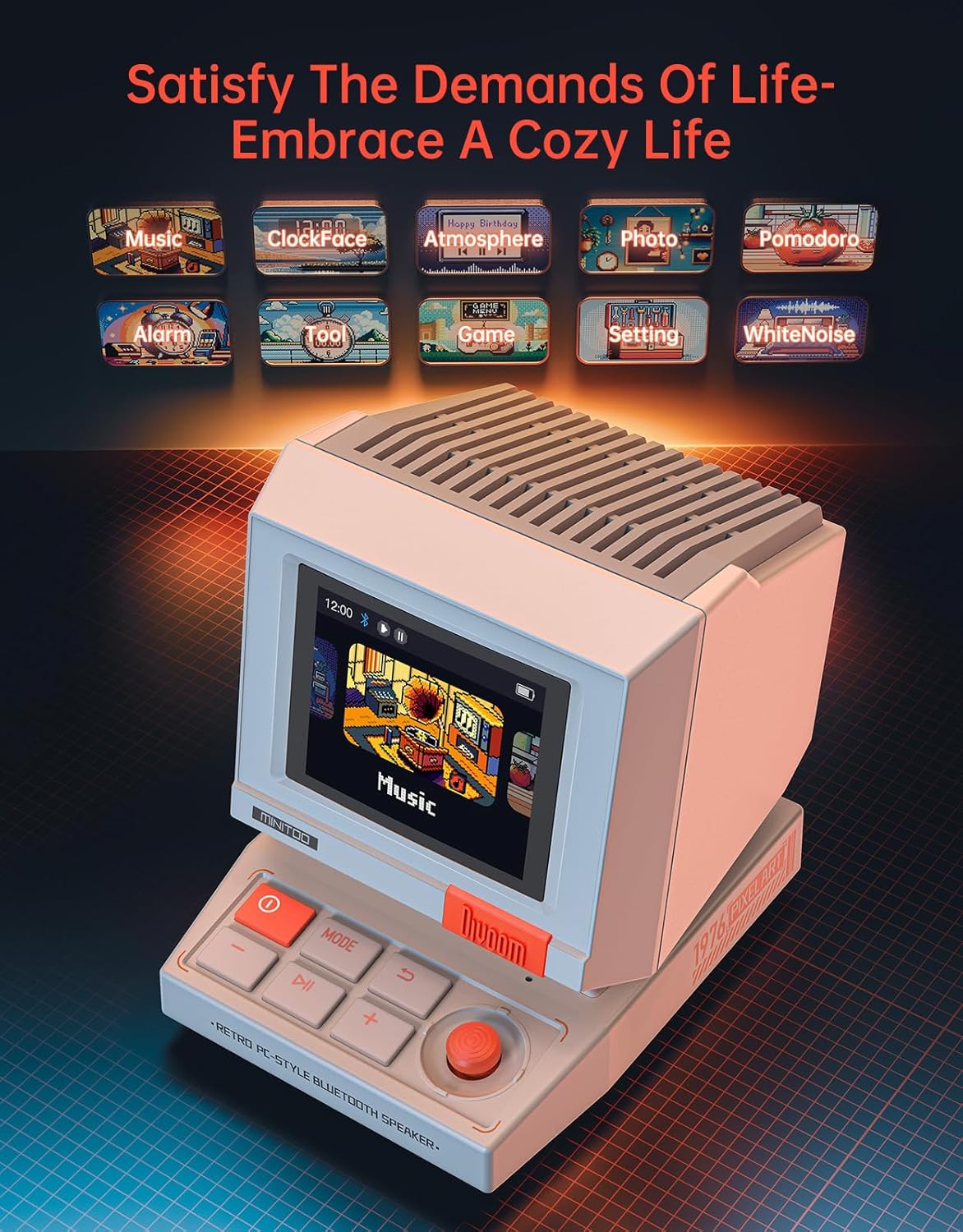 Divoom MiniToo Retro PC-Style Computer Speaker