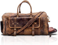 Leather Travel Duffle Bags for Men and Women Cabin Friendly 