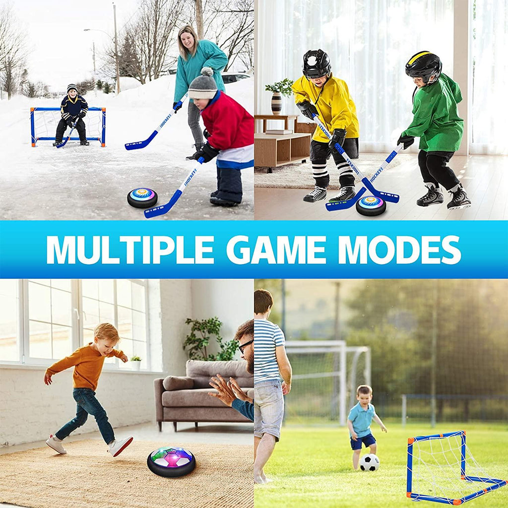 VEPOWER 2-in-1 Hover Hockey Soccer Kids Toys Set