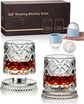Balvorne™ 360° Spinning Whisky Glasses — Set of 4 with Ice Moulds & Gift Box