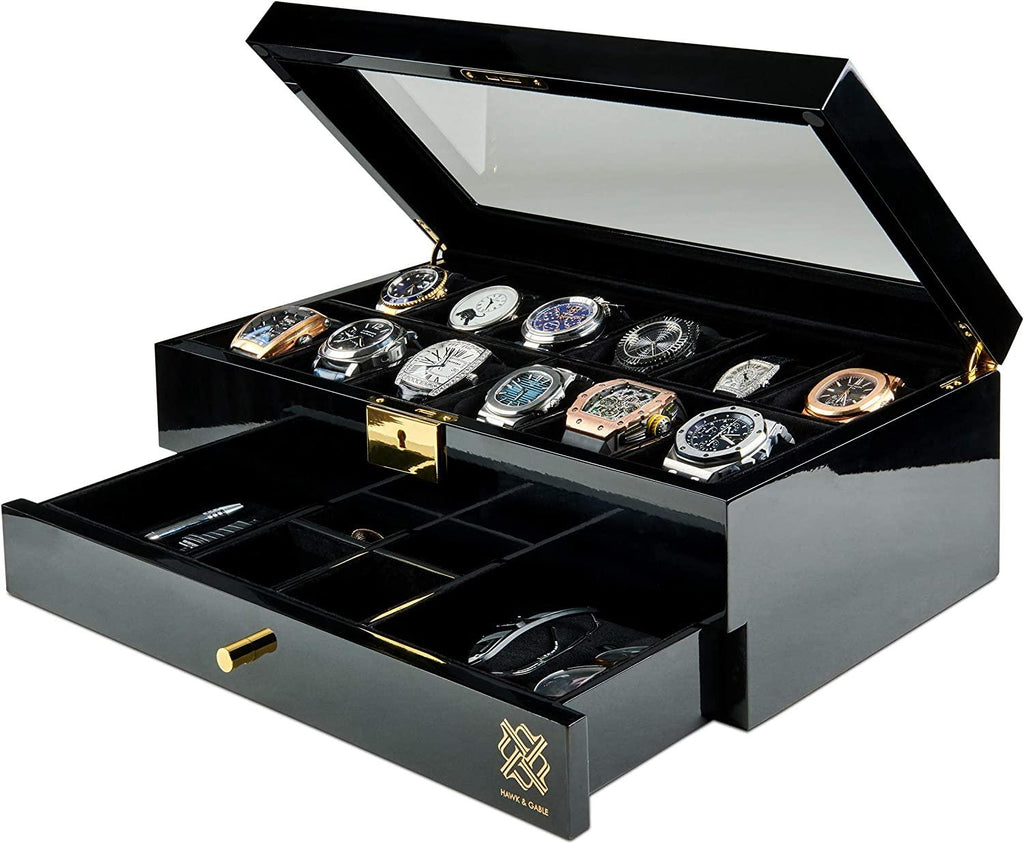 Luxury 12 Slot Watch Box Organizer