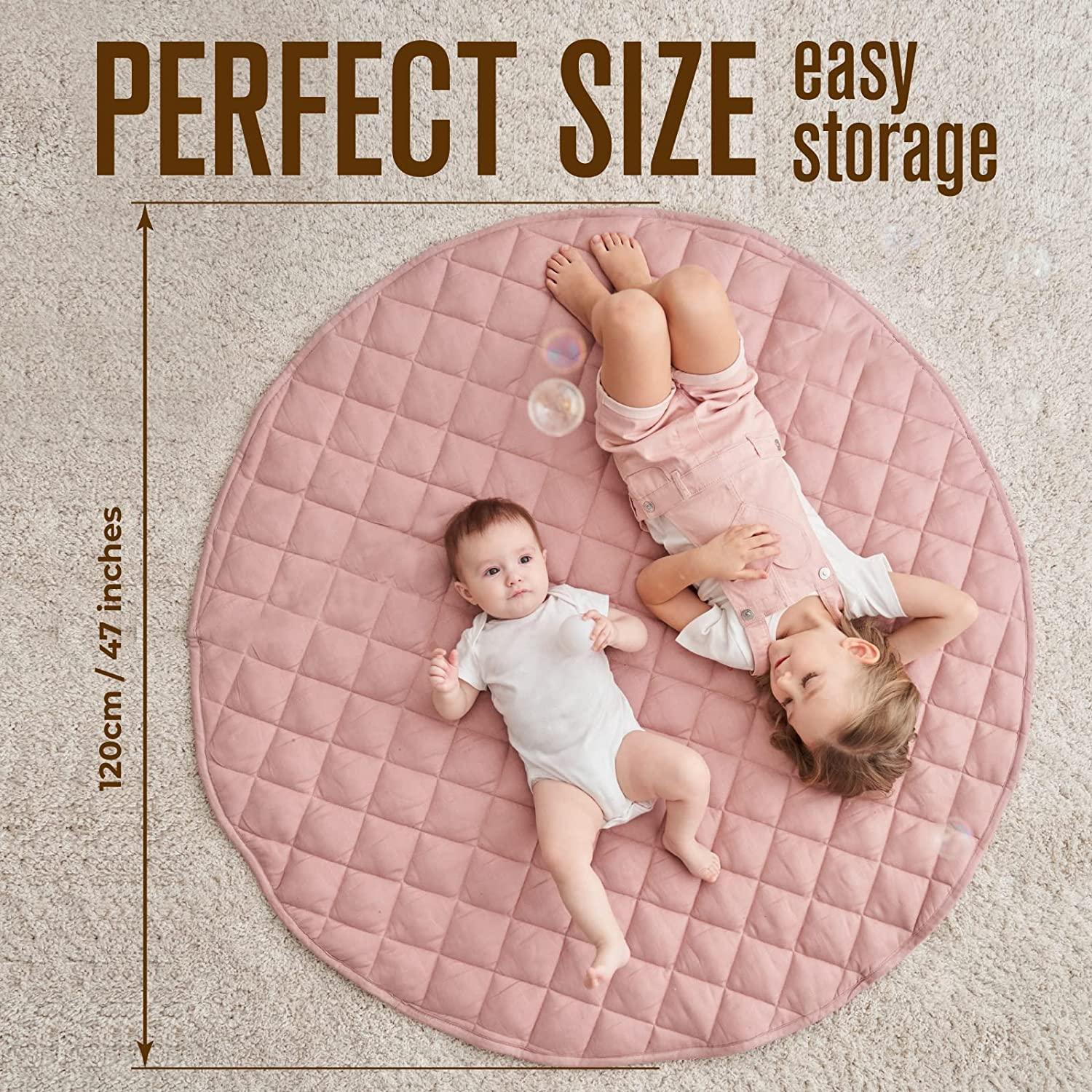 Munich Blue Premium Pure Linen Baby Play Mat