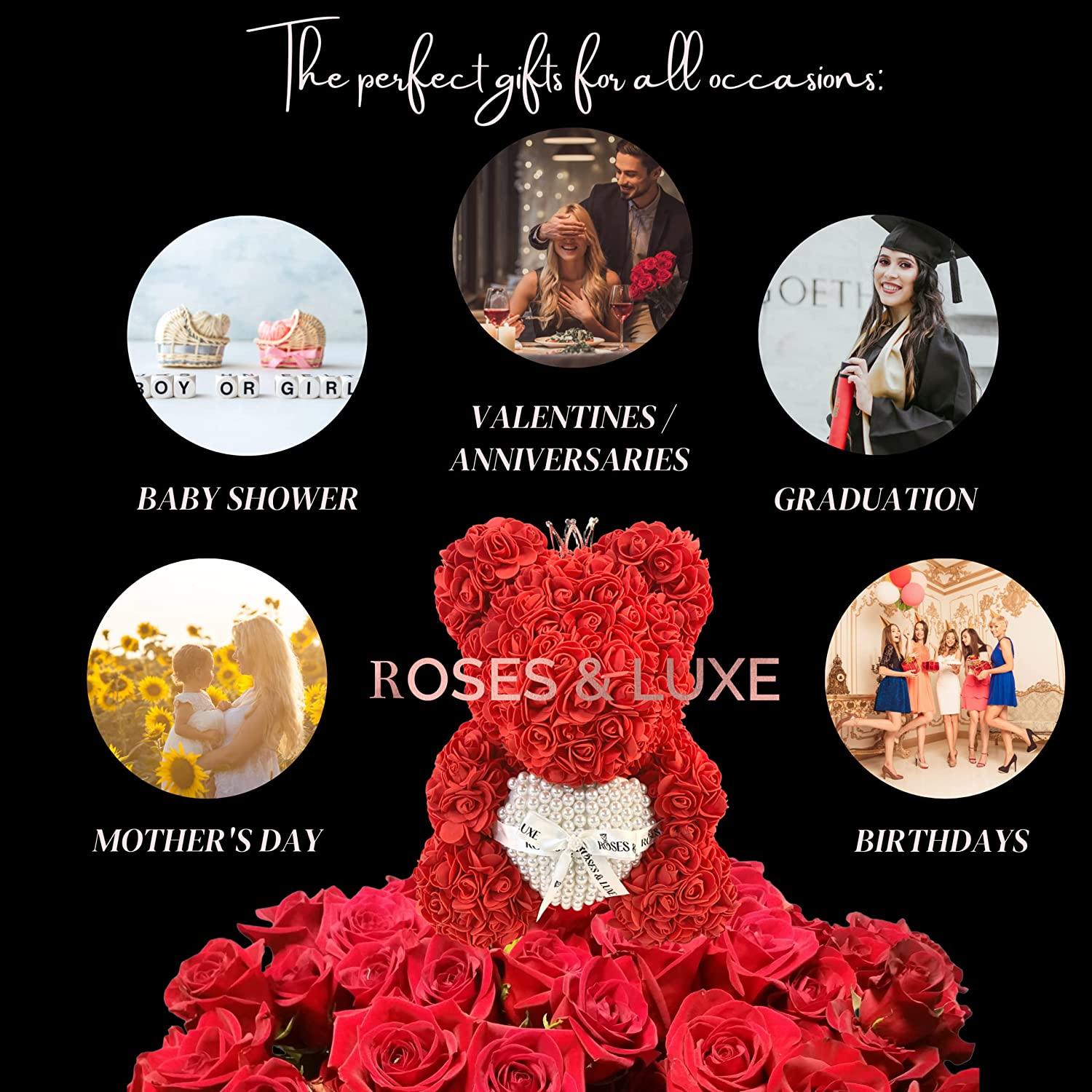 Luxury Rose Bear for Bridal shower