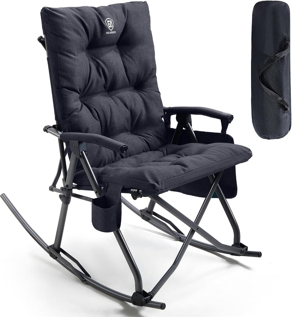 EVER ADVANCED Oversized Folding Rocking Camping Chair