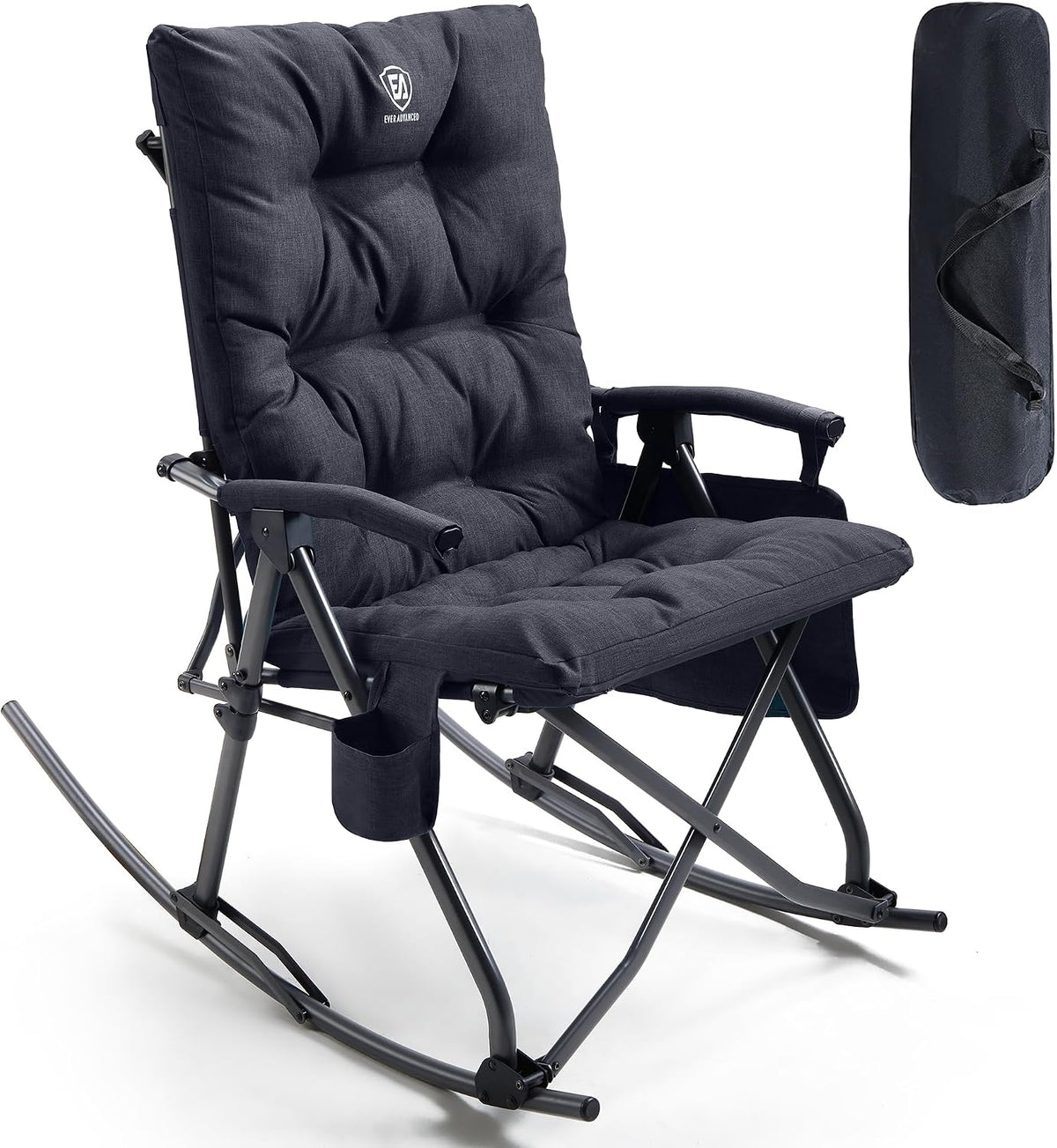EVER ADVANCED Oversized Folding Rocking Camping Chair