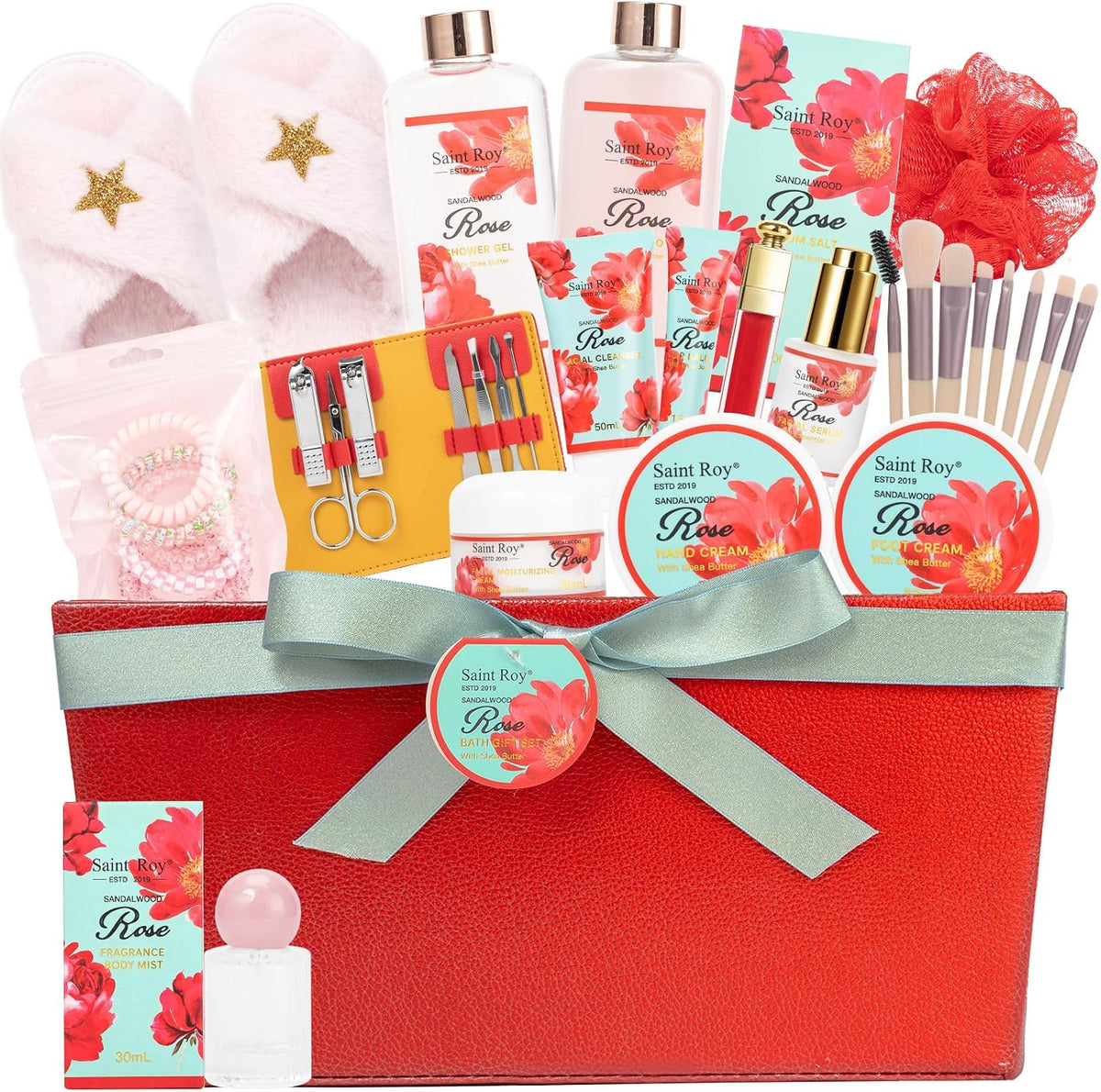 39 Pcs Sandalwood Red Rose Spa Gift Set