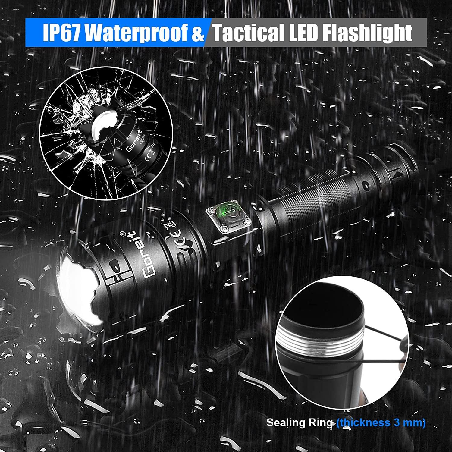 Flashlights High Lumens Rechargeable