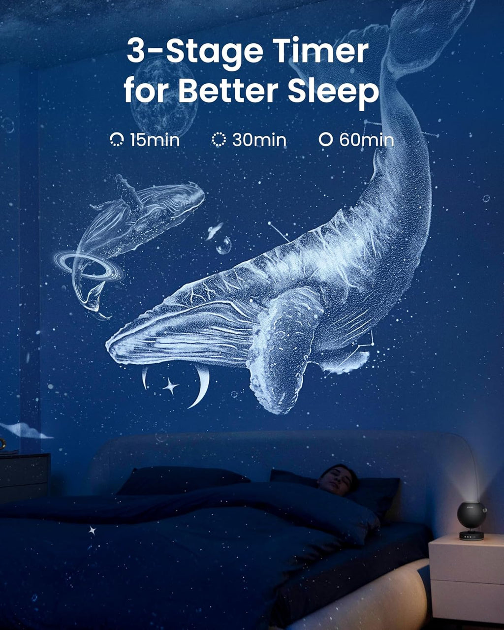 POCOCO Galaxy Star Projector with Replaceable Optical Discs
