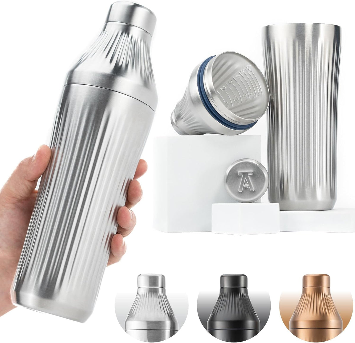 Elevated Craft Diamond Edition Hybrid Cocktail Shaker Set - 